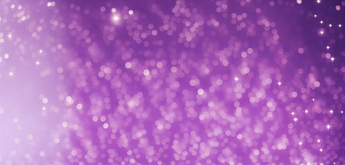 Purple holiday background filled with bright particles and bokeh effects. filled with small, individual elements, such as dots, specks, glitter, or sparkles. dynamic, abstract, and visually striking.