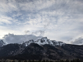 Snow Capped Grand Teton Mountains in the Winter