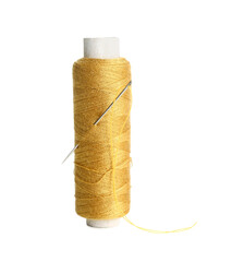 Sewing thread spool isolated on white background