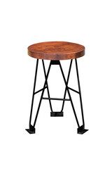 Wooden steel legs simplistic chair.