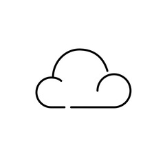 Cloud icon. Pixel perfect, editable stroke simple design
