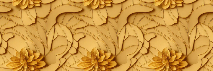 abstract golden seamless pattern as wallpaper header background