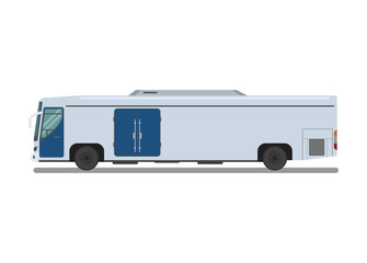 Cargo bus. Simple flat illustration.