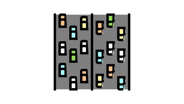 freeway road color icon animation