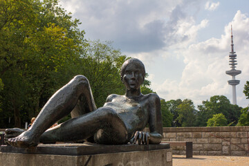statue of a person in the park