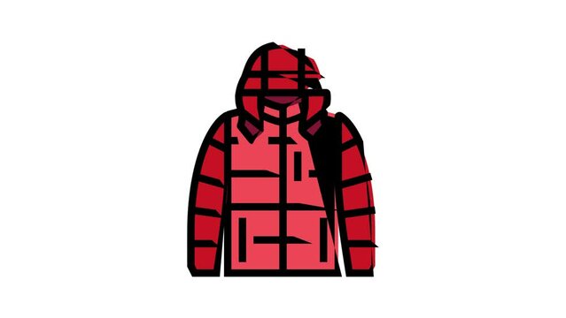 puffer outerwear male color icon animation