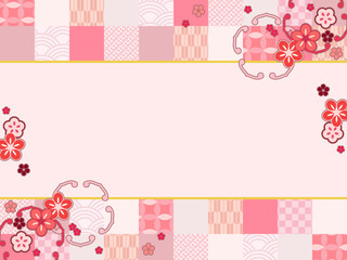 かわいい和柄の背景素材