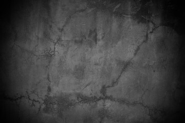 Old wall texture cement dark black gray  background abstract grey color design are light with white gradient background.
