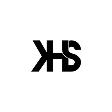 khs letter initial monogram logo design
