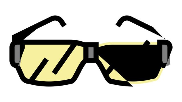 computer glasses color icon animation