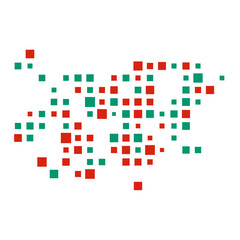 Bulgaria Silhouette Pixelated pattern illustration