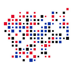 Cambodia Silhouette Pixelated pattern illustration