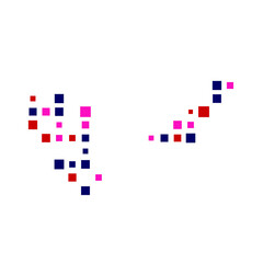 Malaysia Silhouette Pixelated pattern illustration