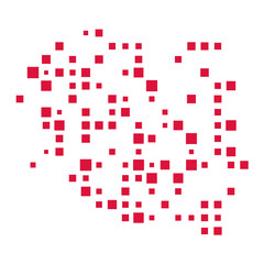 Poland Silhouette Pixelated pattern illustration