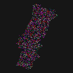 Obraz premium Portugal Silhouette Pixelated pattern illustration