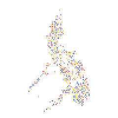 Philippines Silhouette Pixelated pattern illustration
