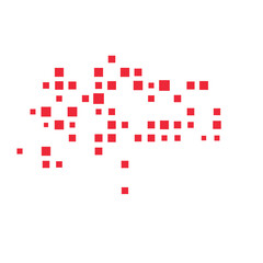 Singapore Silhouette Pixelated pattern illustration
