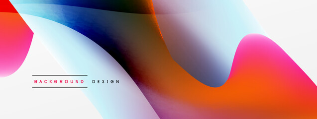 Abstract background. Fluid gradient color wave template for wallpaper, banner, background or landing