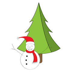 snowman vector element