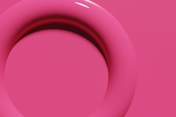 3d render of torus on a background with color of the year 2023