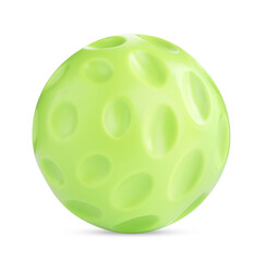 Green ball toy for pet isolated on white