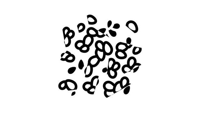 duckweed seaweed line icon animation