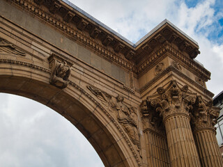 Union station arch in the Arena District of Columbus ,Ohio