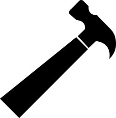  hammer icon, vector illustration, glyph style on white background
