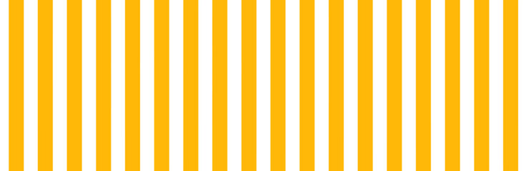 Orange vertical stripes on white background. Straight lines pattern for backdrop and wallpaper template. Realistic lines with repeat stripes texture. Simple geometric background, vector illustration - obrazy, fototapety, plakaty