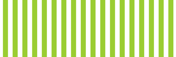 Green vertical stripes on white background. Straight lines pattern for backdrop and wallpaper template. Realistic lines with repeat stripes texture. Simple geometric background, vector illustration - obrazy, fototapety, plakaty