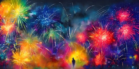 I am watching the new year's fireworks. They are so beautiful. I can't believe it is already 2020. Time flies!