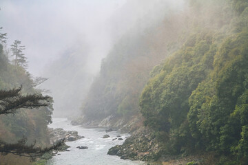 Arashiyama, Japan on the Katsura River, japan