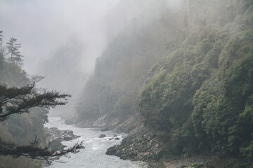 Arashiyama, Japan on the Katsura River, japan