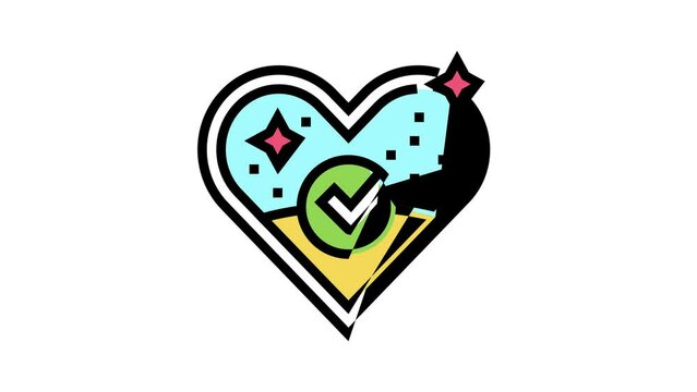 eco cosmetic for sensitive skin color icon animation