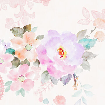 Beautiful abstract floral rose illustration