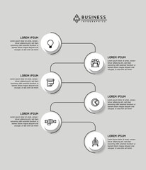 Obraz premium Circular Connection Steps business Infographic Template with 6 Element