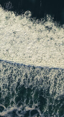 Waves crashing on the beach