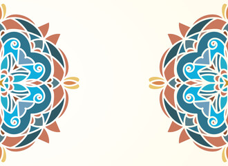 Fototapeta na wymiar Background with Vintage Mandala decorative elements vector design