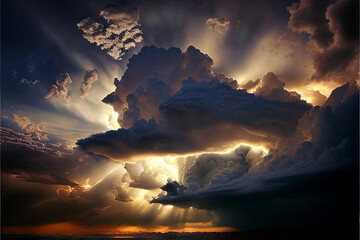 Fototapeta premium Inspiring sky after the storm