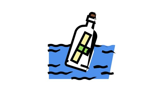 bottle message color icon animation
