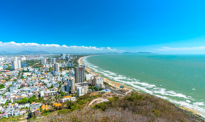 Vung Tau city aerial view. Vung Tau is the capital of the province since the province's founding,...