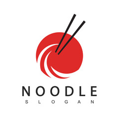 Noodle Logo Vector. Logo template suitable for Japanese And Italian restaurants