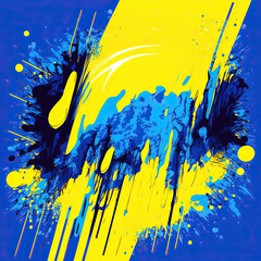 Blue and Yellow Abstract Background Wallpaper | Midjourney Generative AI