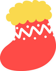 Cute christmas sock illustration