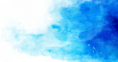 青色の水彩テクスチャ　背景素材