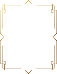 Geometric gold frame