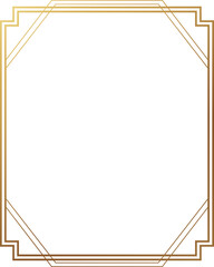 Geometric gold frame
