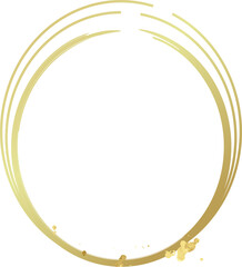 Geometric gold frame