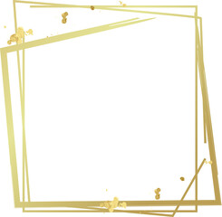 Geometric gold frame