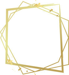 Geometric gold frame